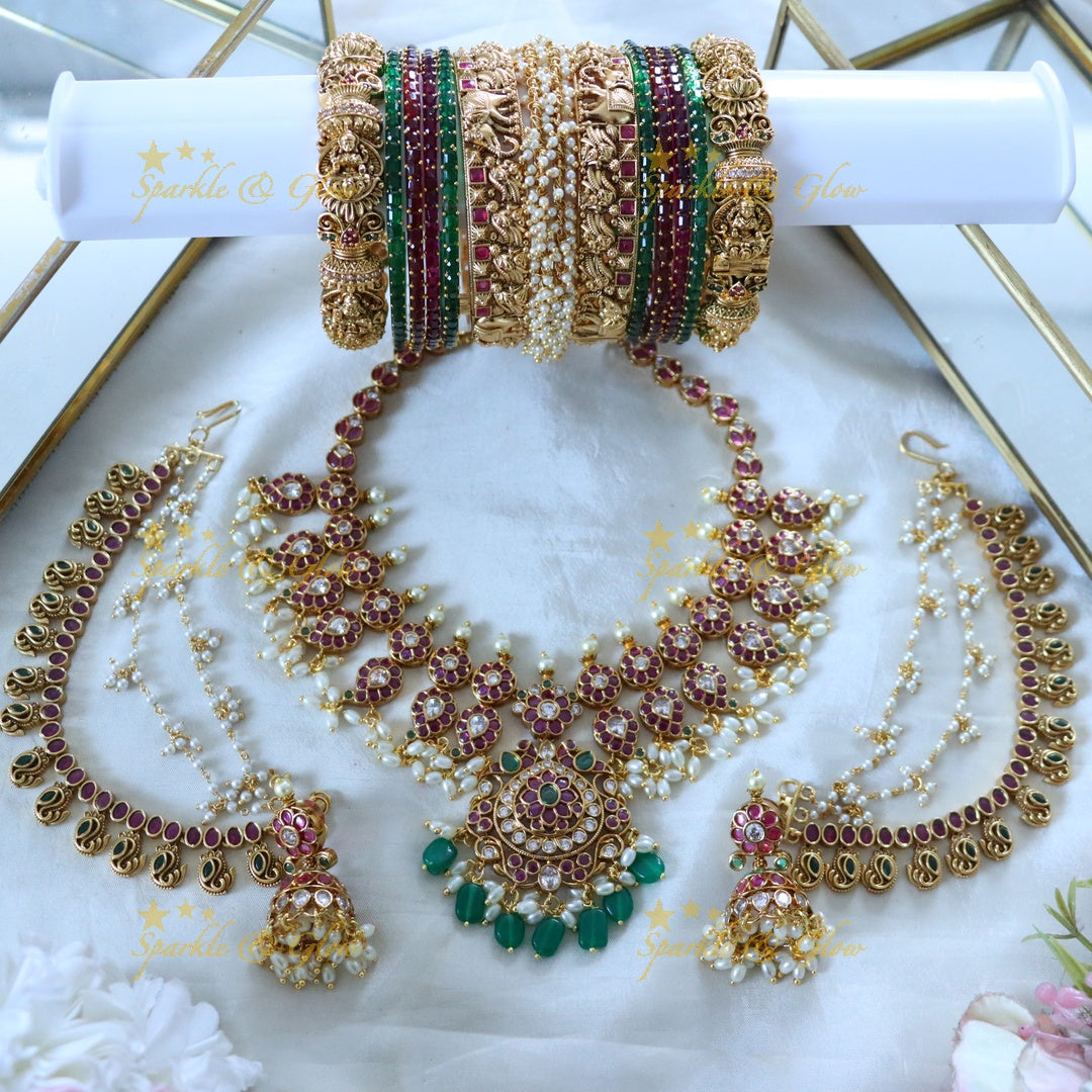 Exquisite Guttapusalu Semi Bridal Jewellery Set