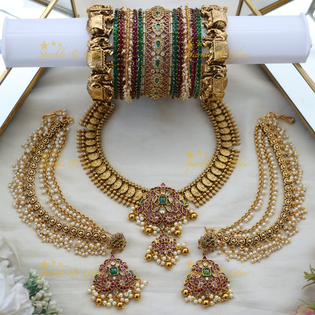 Exquisite Guttapusalu Semi Bridal Jewellery Set