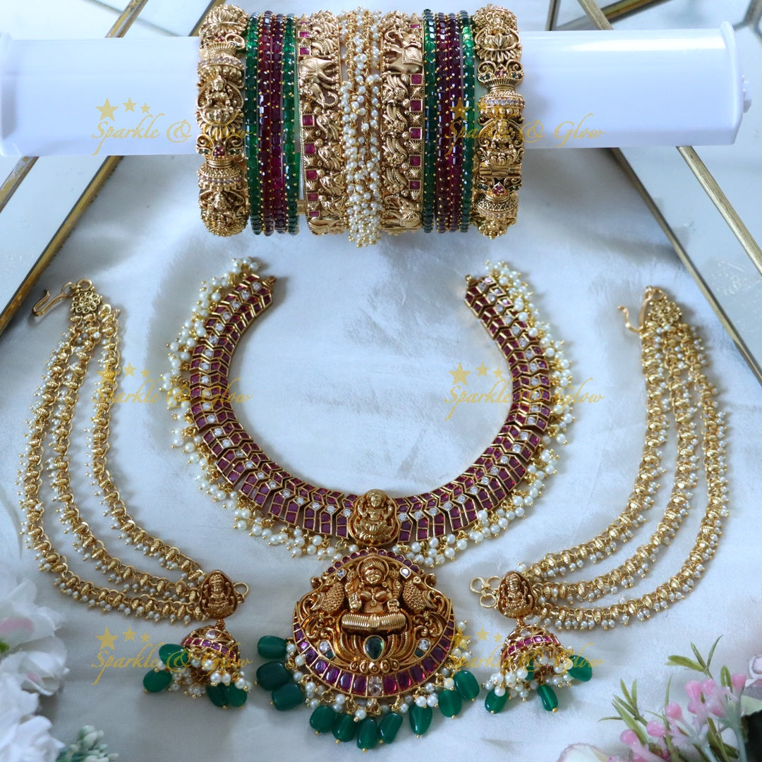 Exquisite Guttapusalu Semi Bridal Jewellery Set