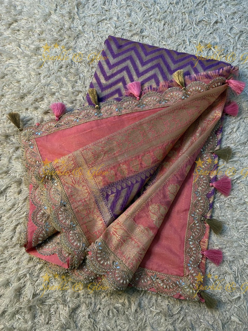 Exquisite Banarasi Katan Georgette Silk Saree