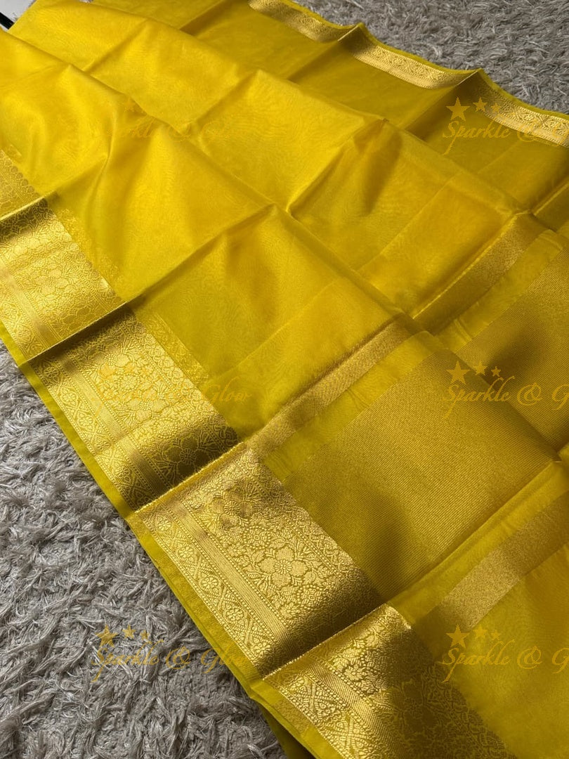 Premium Banarasi Tissue Organza Saree for Weddings