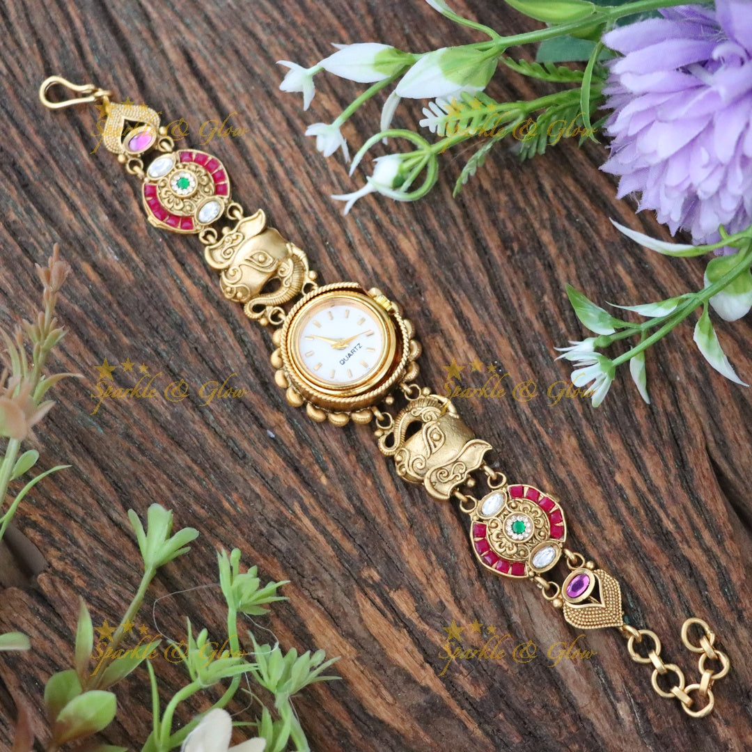 Radiant Gold-Plated Bracelet Watch for Women