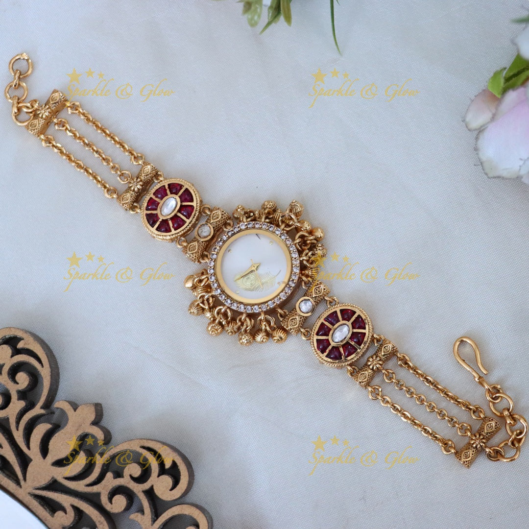 Elegant Gold Bracelet Watch for Festive Glam | Sparkle & Glow