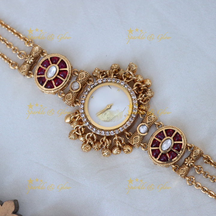 Elegant Gold Bracelet Watch for Festive Glam | Sparkle & Glow