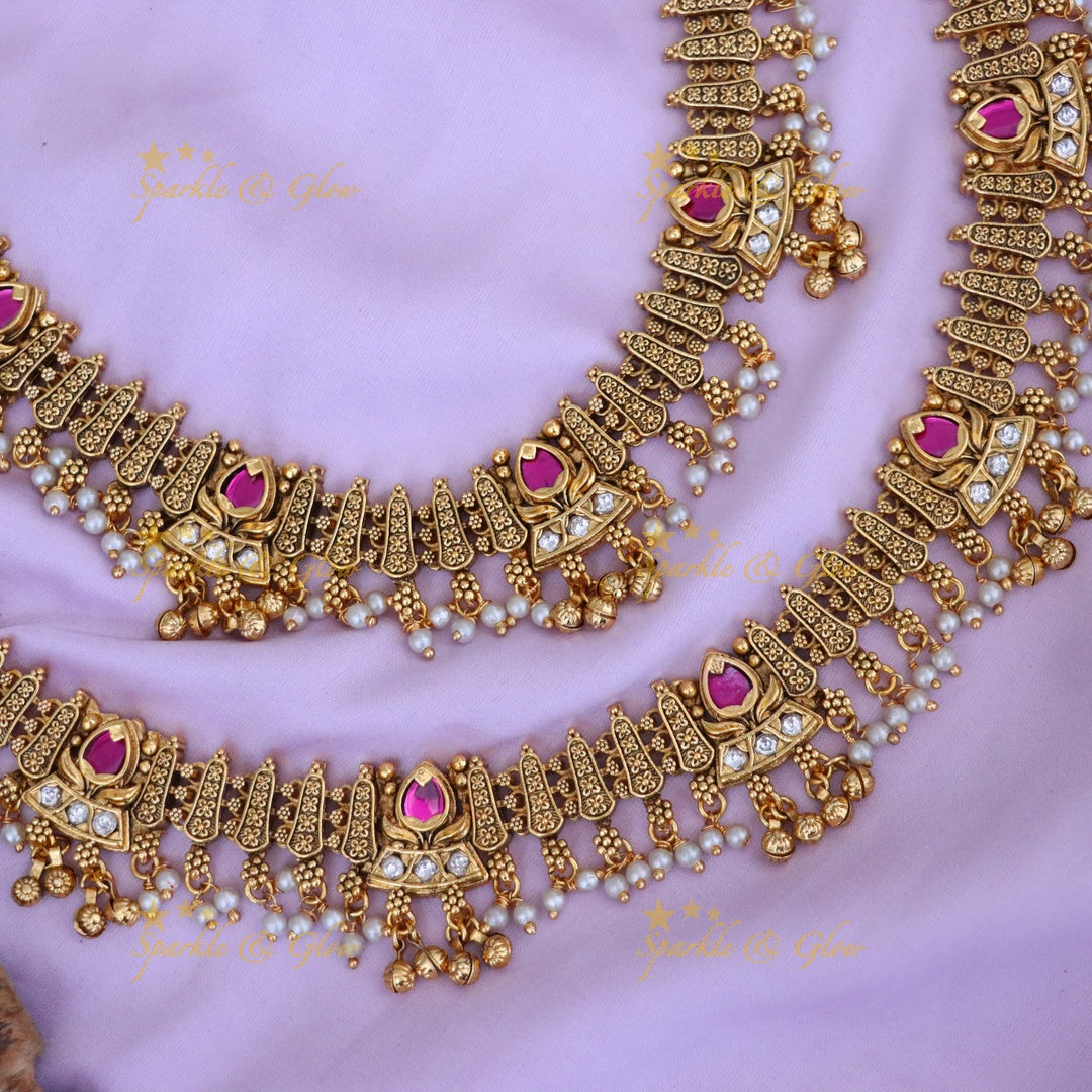 Exquisite Gold-Plated Bridal Anklets - Sparkle & Glow