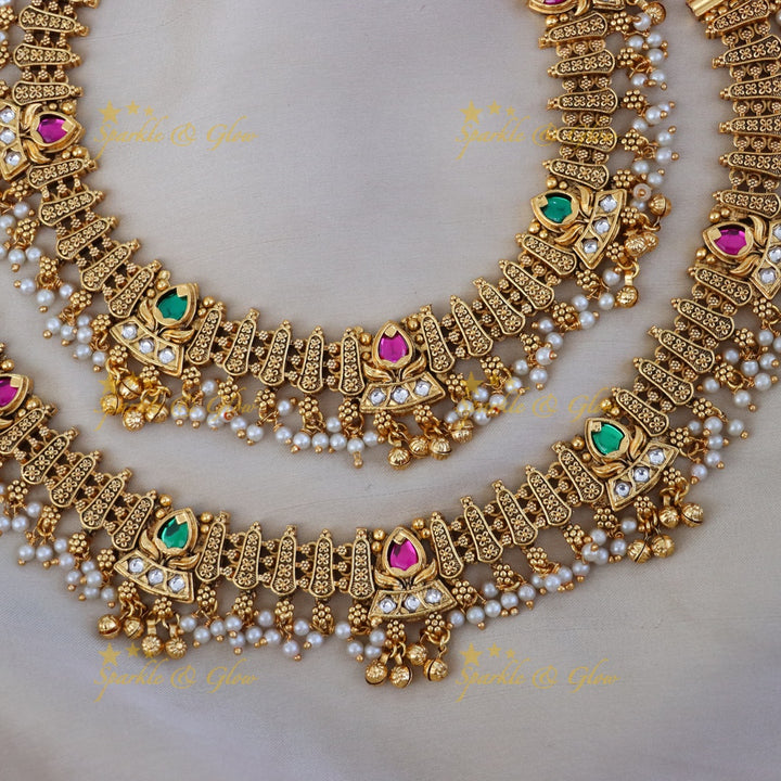 Exquisite Gold-Plated Bridal Anklets - Sparkle & Glow