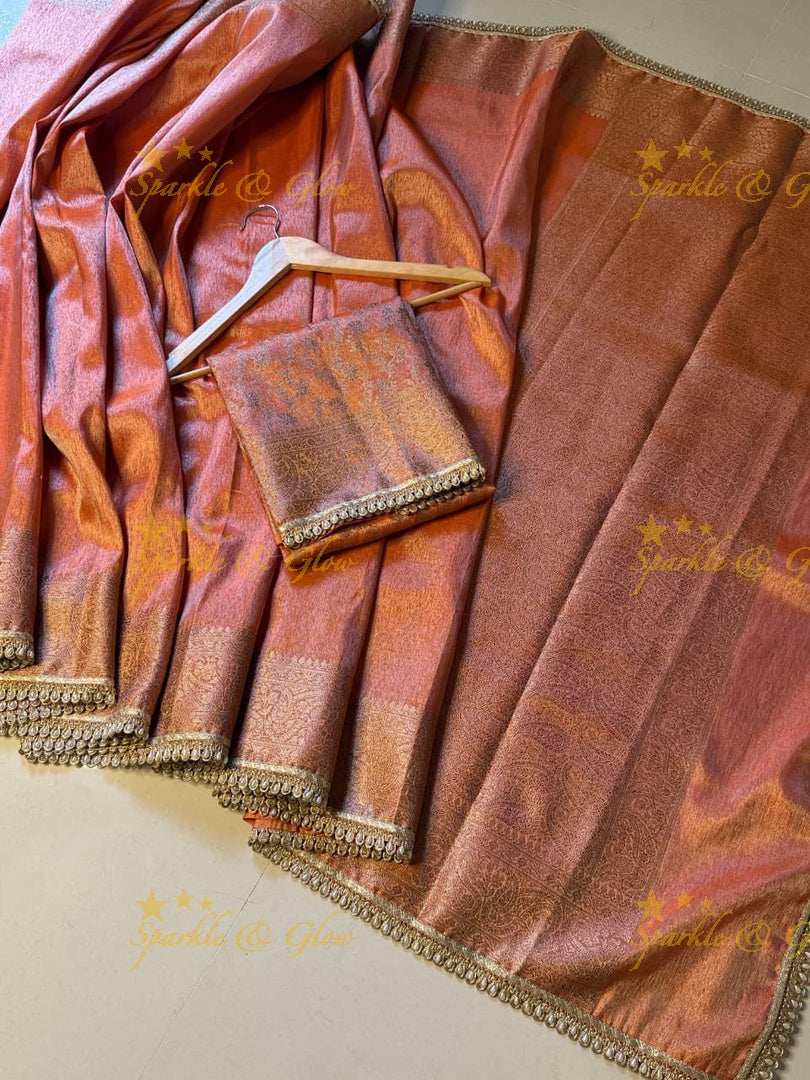 Elegant Banarasi Tissue Organza Saree for Weddings
