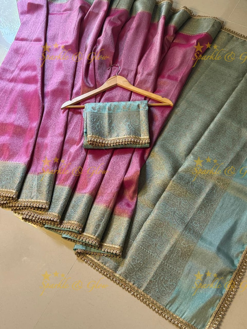 Elegant Banarasi Tissue Organza Saree for Weddings