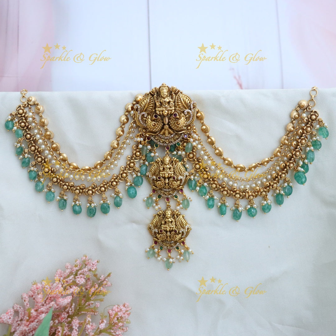 Exquisite Lakshmi Leaf Jadabilla Hair Accessory