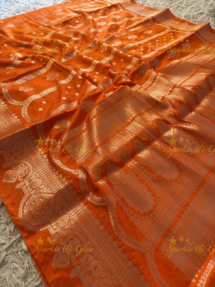 Exquisite Banarasi Semi Katan Silk Saree for Weddings