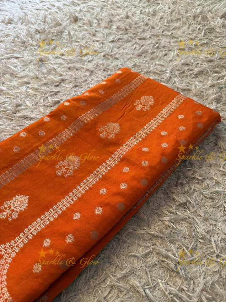 Exquisite Banarasi Semi Katan Silk Saree for Weddings