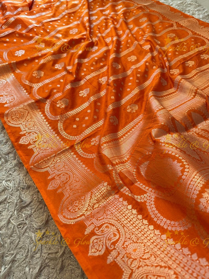 Exquisite Banarasi Semi Katan Silk Saree for Weddings