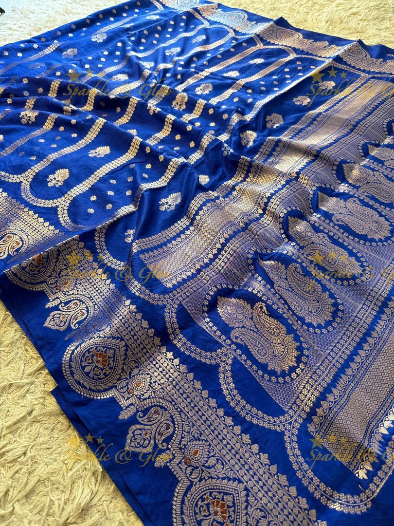 Exquisite Banarasi Semi Katan Silk Saree for Weddings