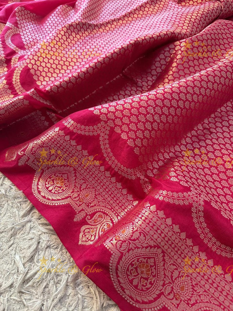 Exquisite Banarasi Semi Katan Silk Saree for Weddings