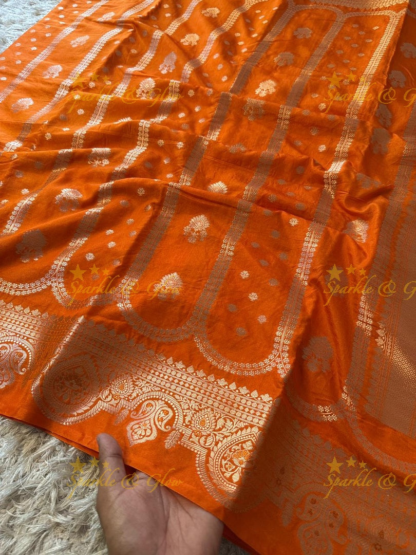 Exquisite Banarasi Semi Katan Silk Saree for Weddings