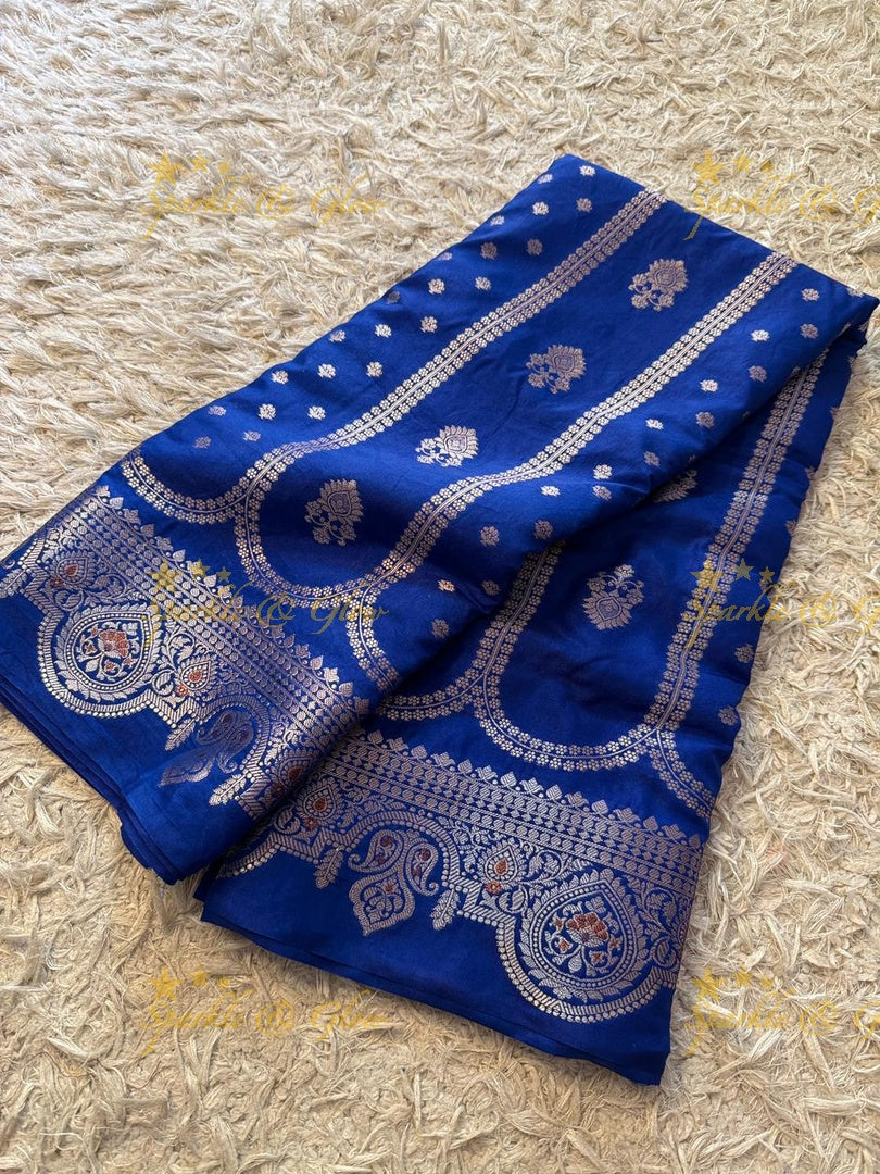 Exquisite Banarasi Semi Katan Silk Saree for Weddings