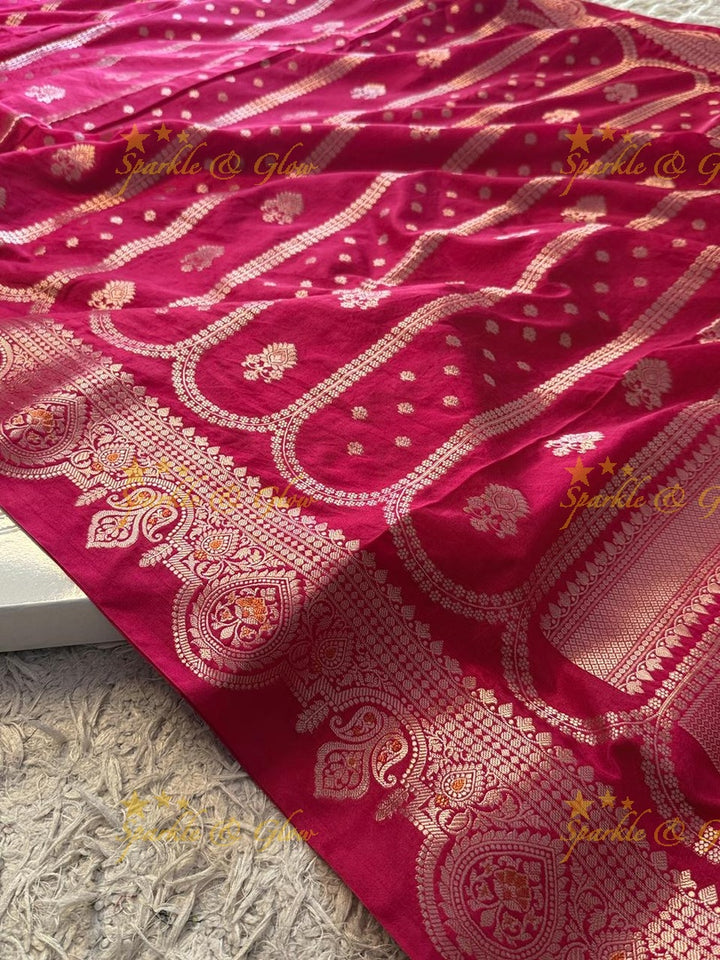 Exquisite Banarasi Semi Katan Silk Saree for Weddings