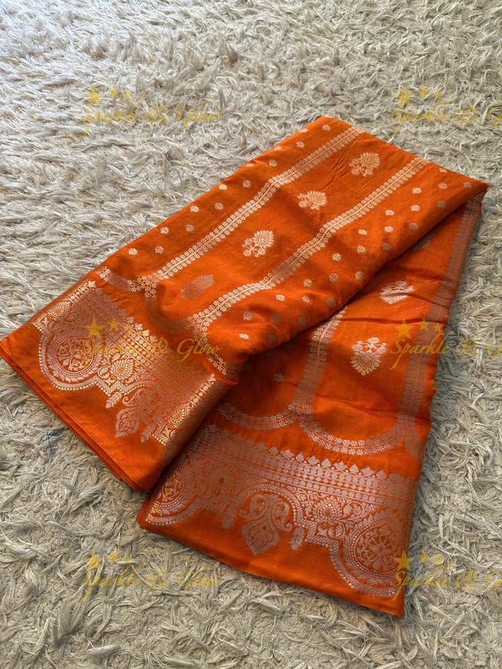 Exquisite Banarasi Semi Katan Silk Saree for Weddings