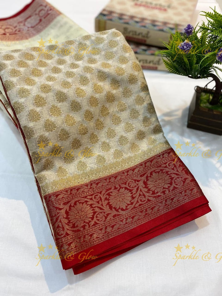 Luxurious Banarasi Tissue Organza Saree for Weddings