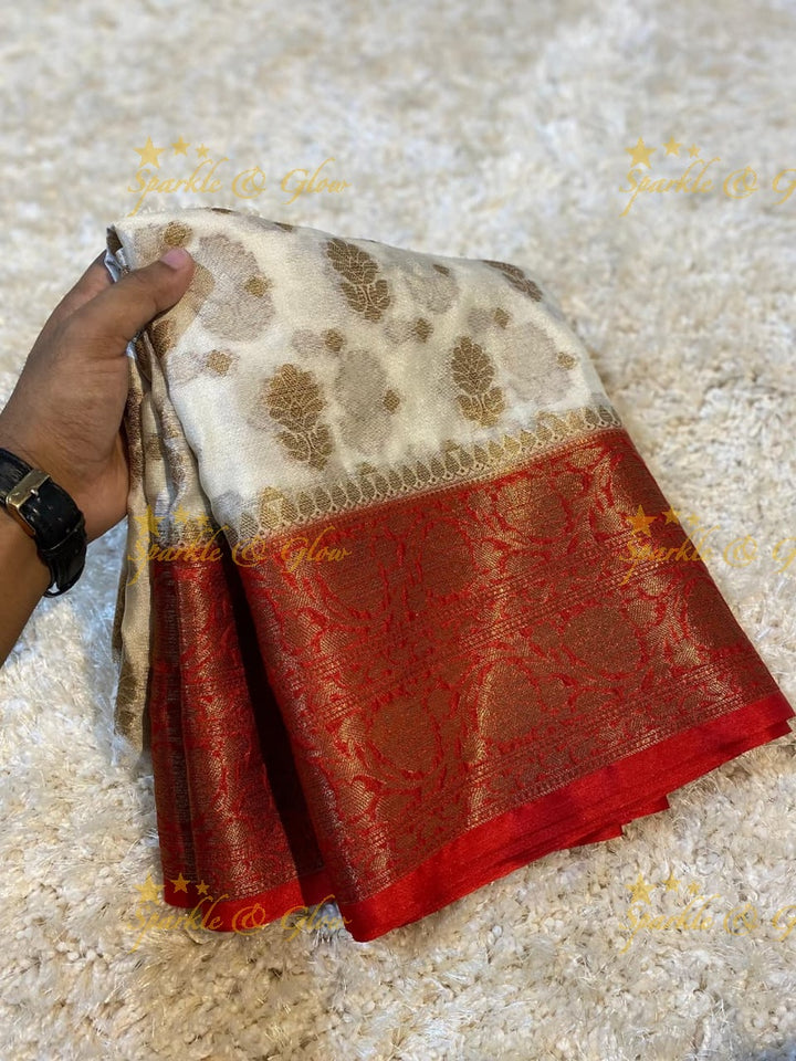 Exquisite Tissue Organza Banarasi Saree for Celebrations