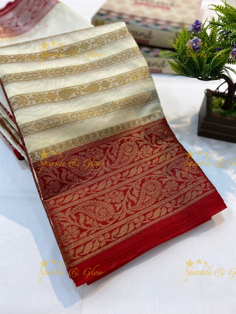 Exquisite Tissue Organza Banarasi Sarees for Weddings