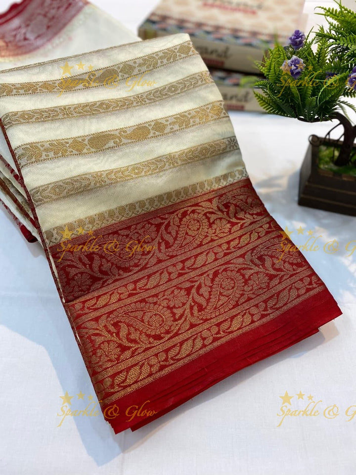 Exquisite Tissue Organza Banarasi Sarees for Weddings