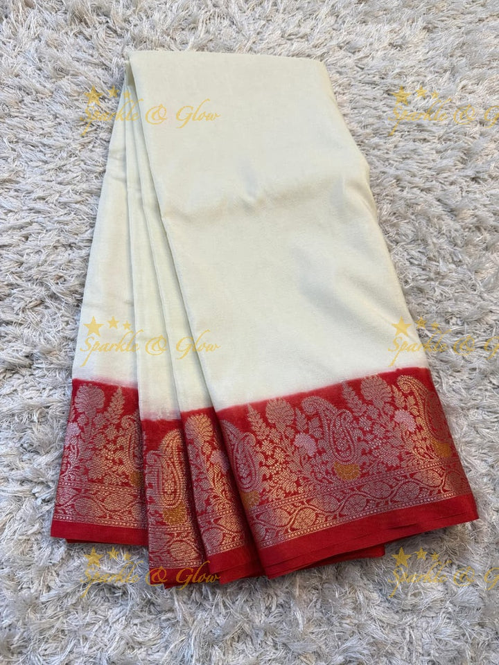 Elegant Banarasi Saree with Gold Zari - Festive Perfect