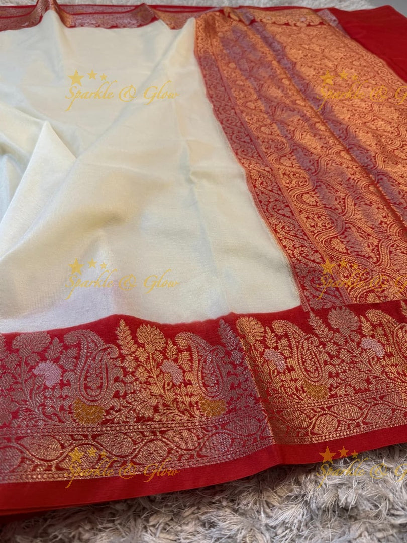 Elegant Banarasi Saree with Gold Zari - Festive Perfect