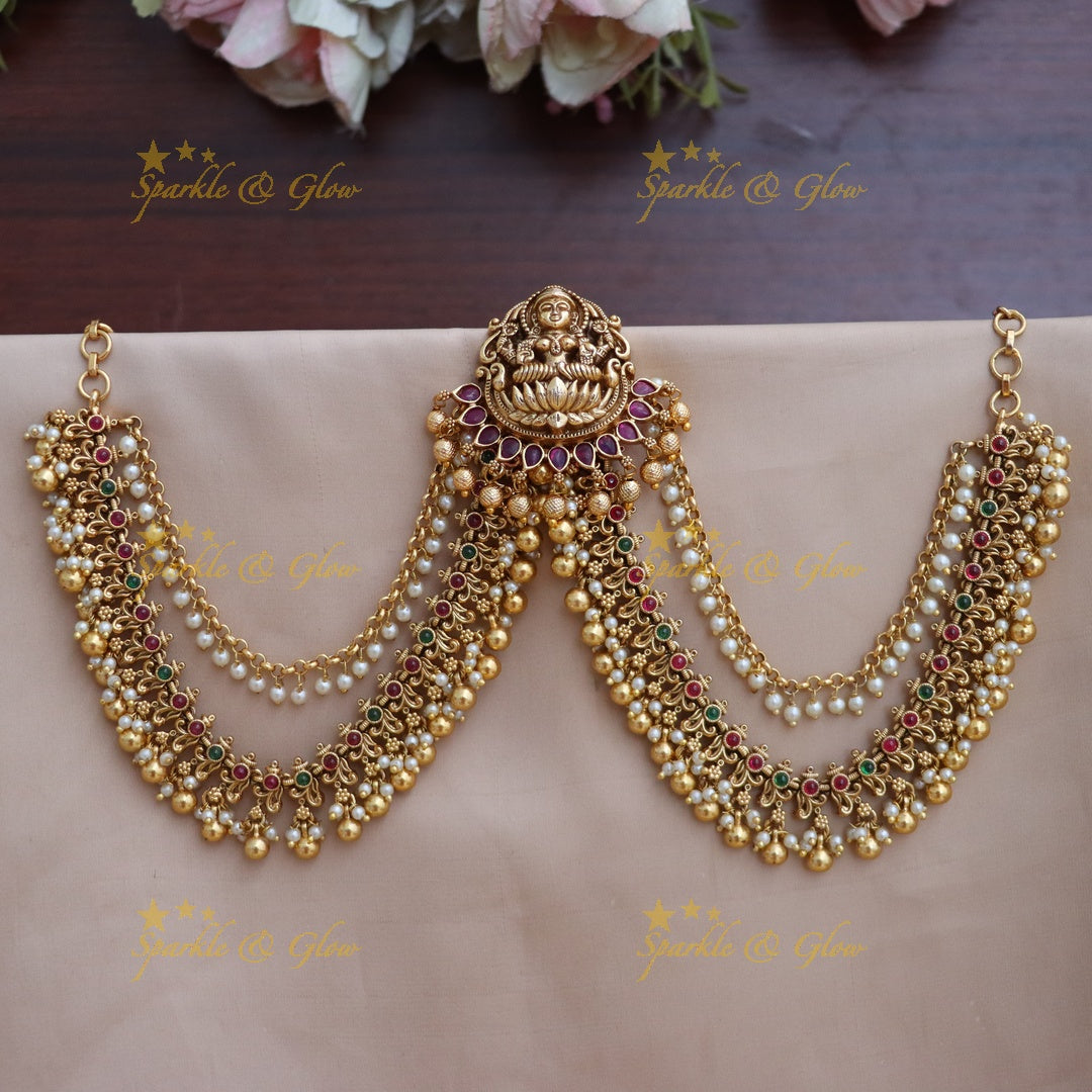 Exquisite Temple Hair Ornament & Earchain Set