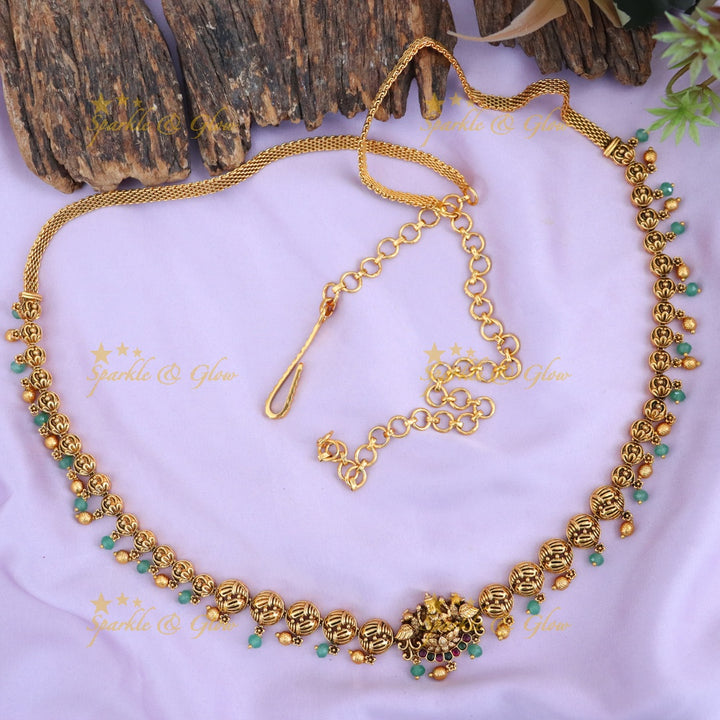 Elegant Gold Temple Hip Chain for Weddings & Festivals