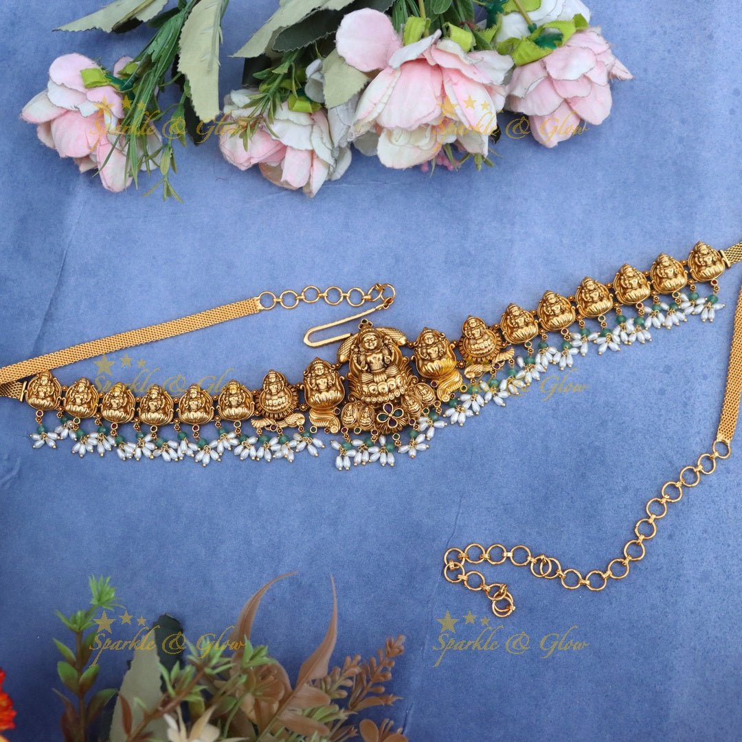 Dazzling Gold Temple Hip Chain for Weddings
