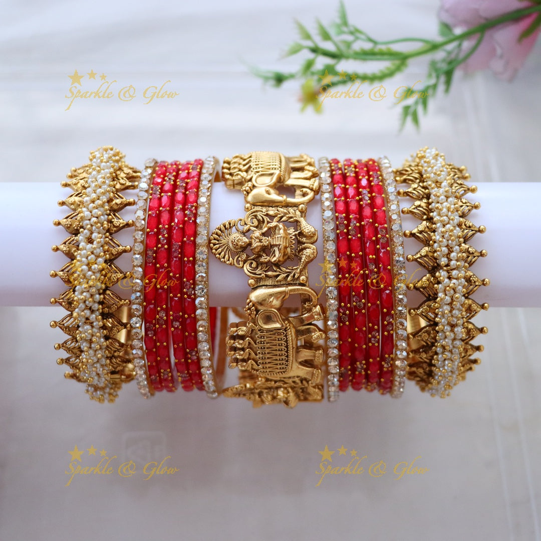 Exquisite Lakshmi Elephant Bangles for Traditional Look