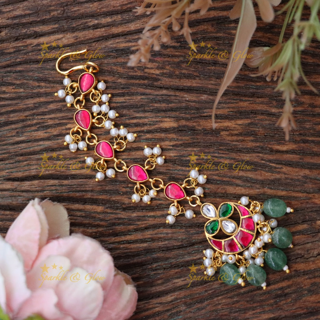 Exquisite Jadau Maangtikka for Bridal | Sparkle & Glow