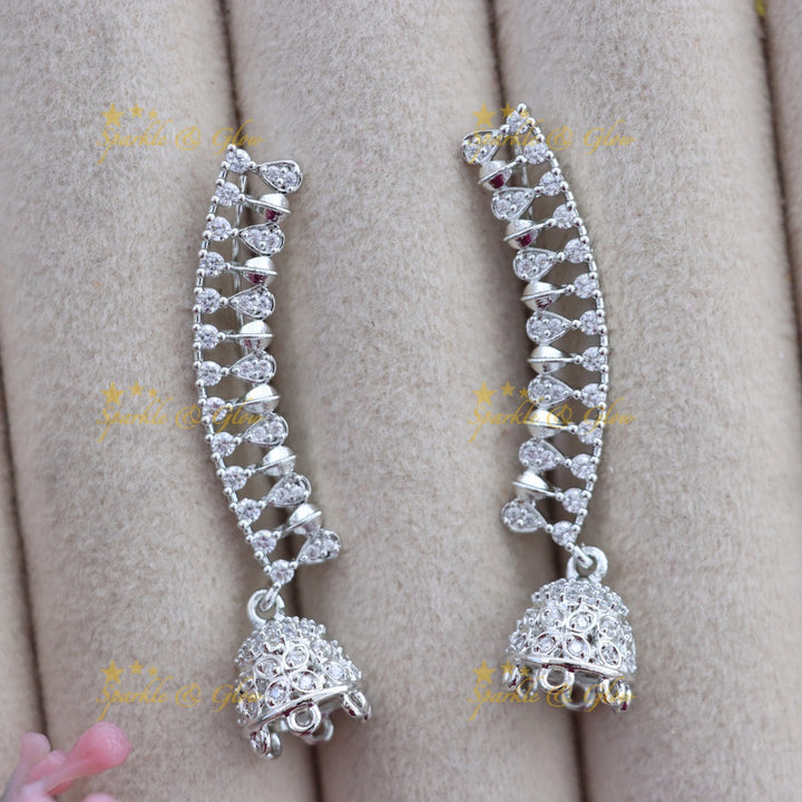 Elegant Gold Plated Jhumka Ear Cuffs - Festive Perfection