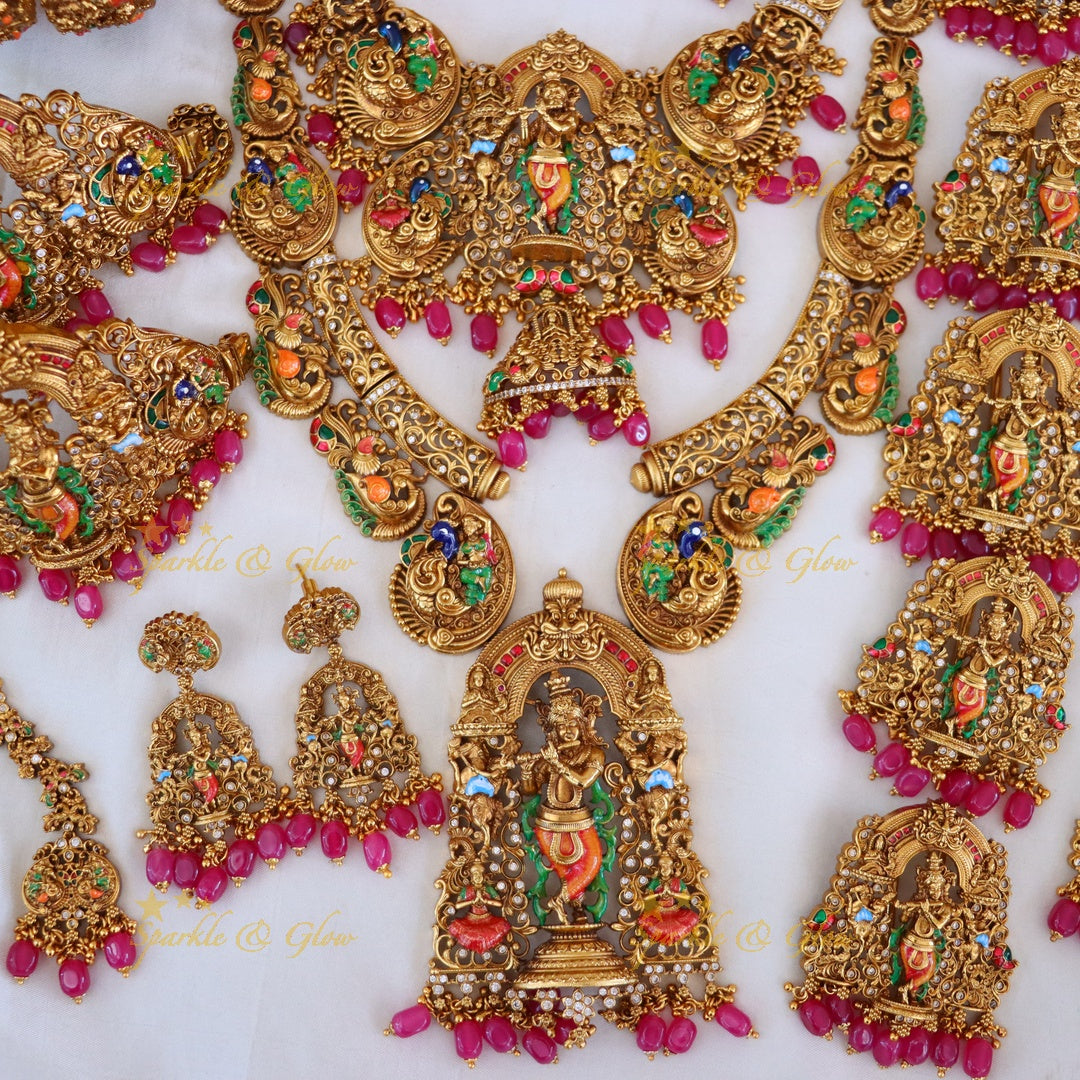 Temple Bridal Necklace Set | Premium Gold Imitation