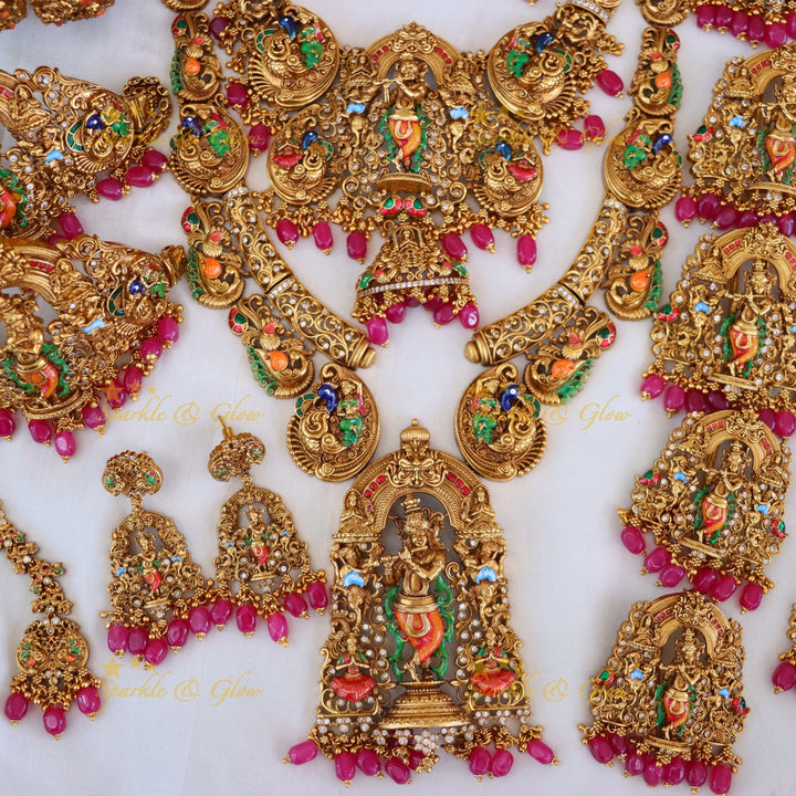 Temple Bridal Necklace Set | Premium Gold Imitation
