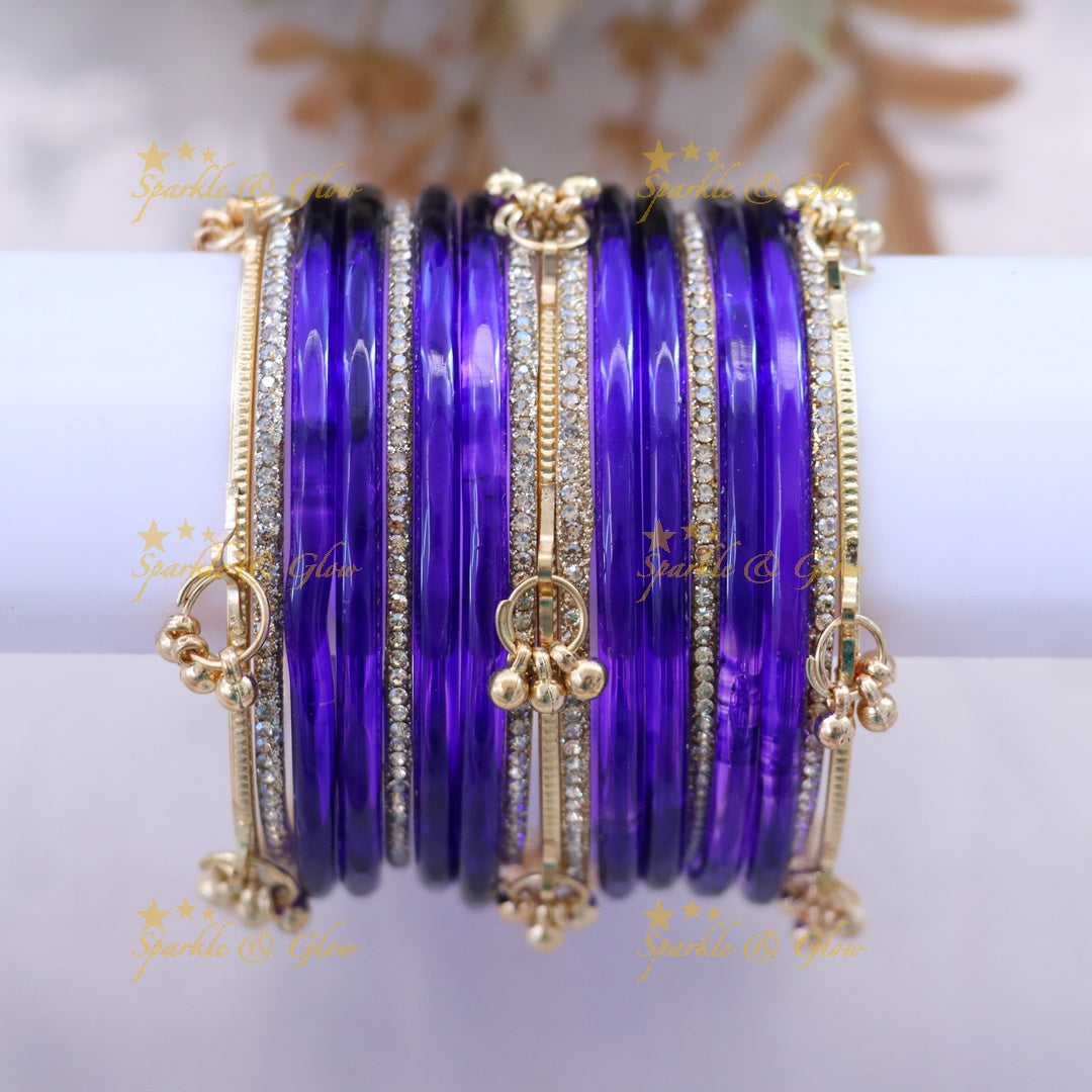 Elegant Black and Gold Bangles Set - Perfect for Every Style