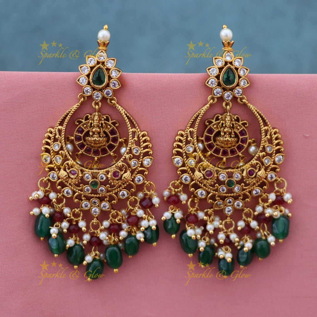 Exquisite Gold Chandbali Earrings for Festive Glam