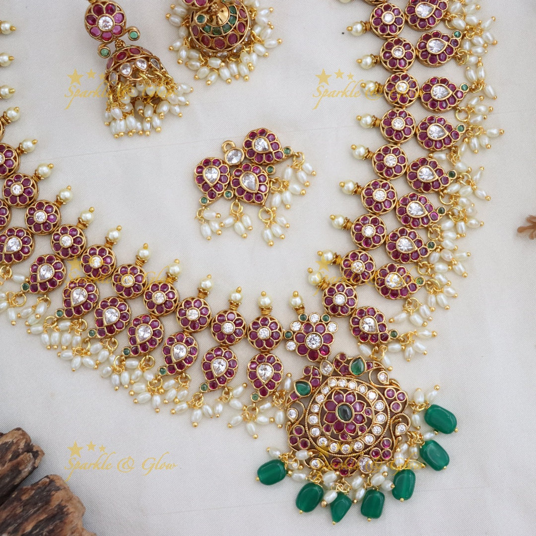 Exquisite Gold-Plated Wedding Necklace Set