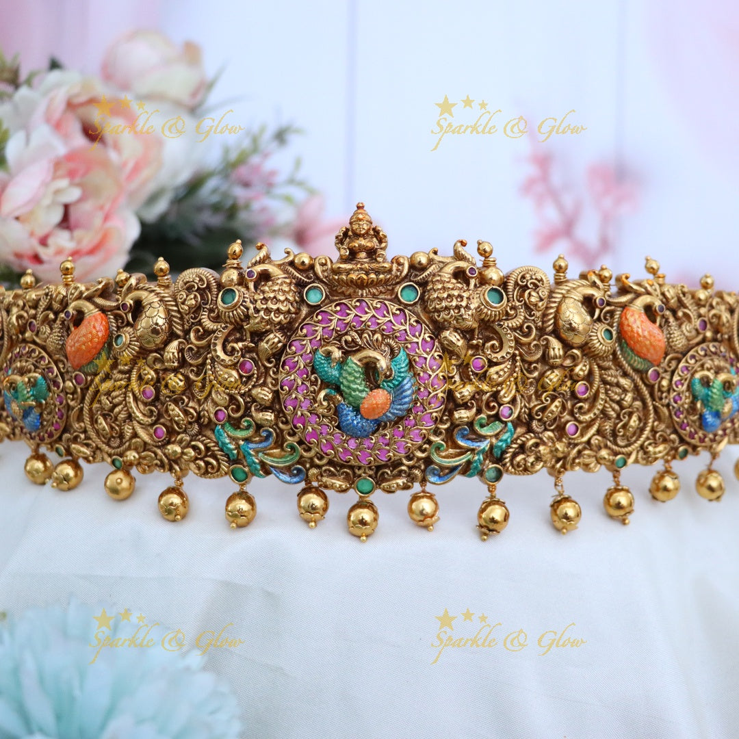 Gold-Toned Temple Hip Belt for Weddings