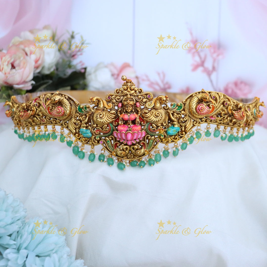 Exquisite Gold Plated Temple Hip Belt for Weddings