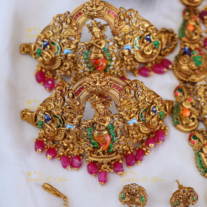 Temple Bridal Necklace Set | Premium Gold Imitation