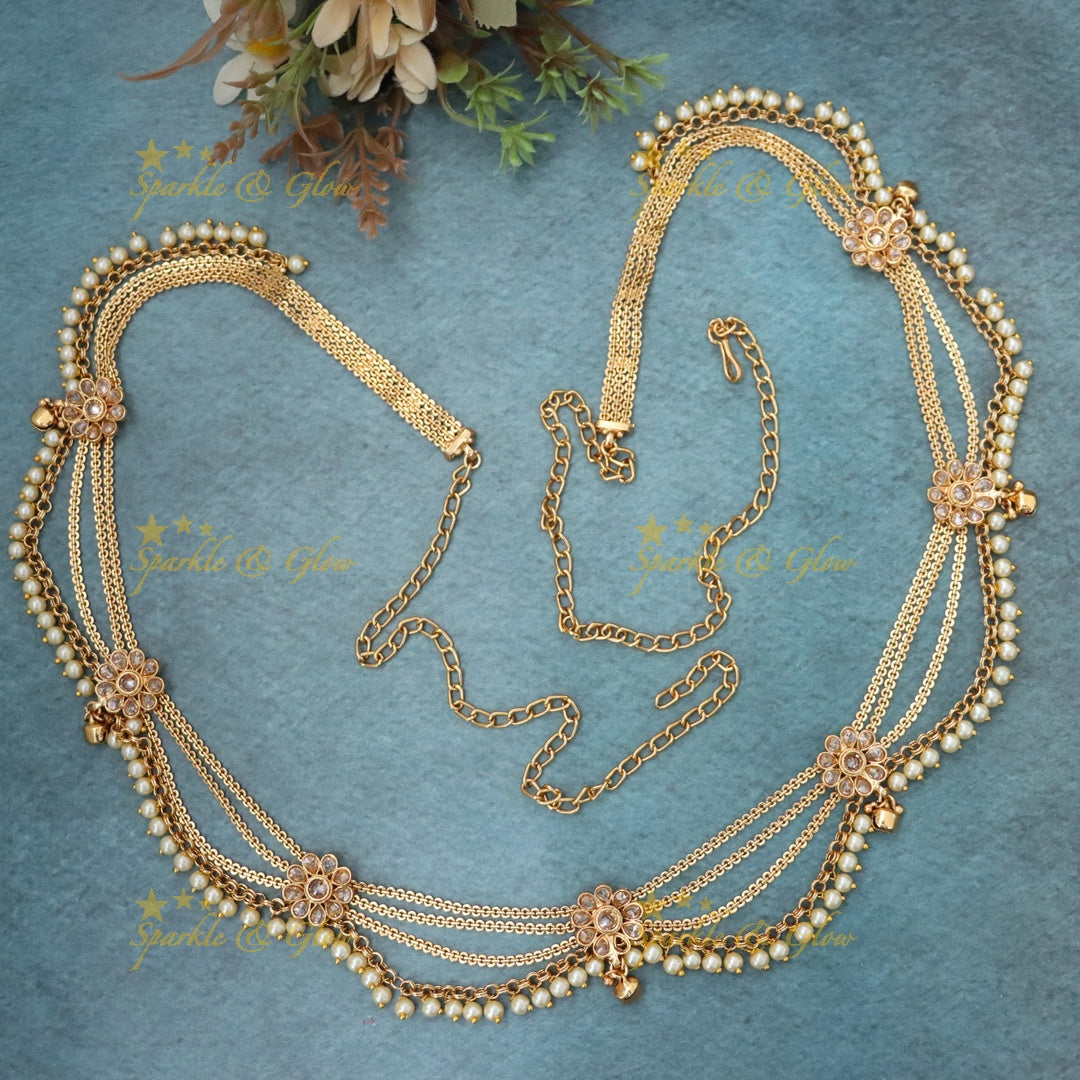 Exquisite Gold-Tone Hip Chain for Celebrations