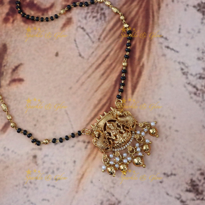 Elegant Short Gold Plated Mangalsutra Necklace