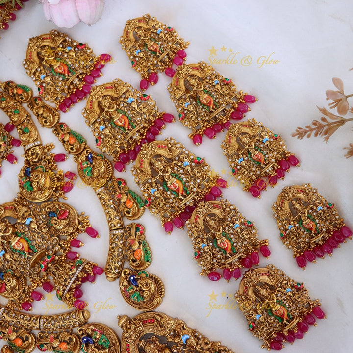 Temple Bridal Necklace Set | Premium Gold Imitation