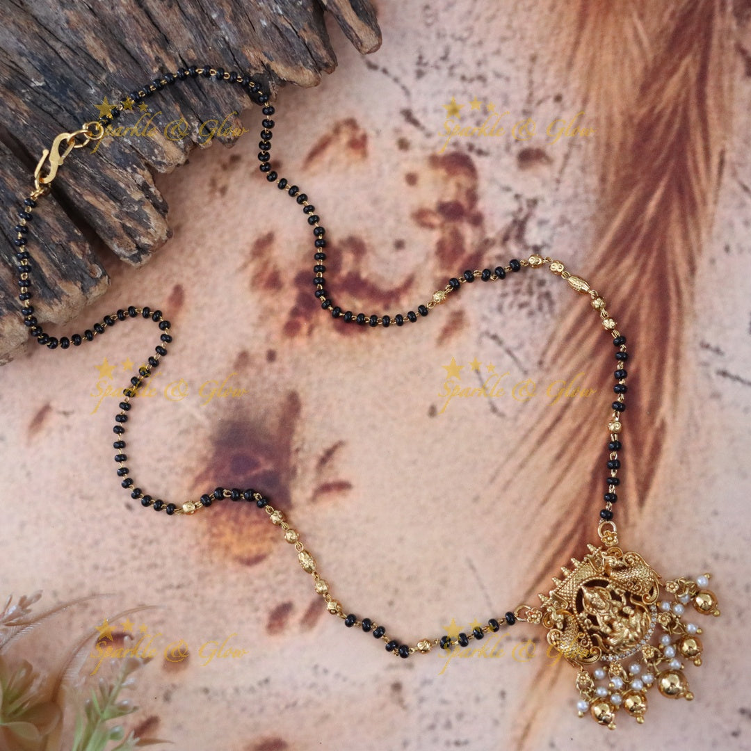 Elegant Short Gold Plated Mangalsutra Necklace