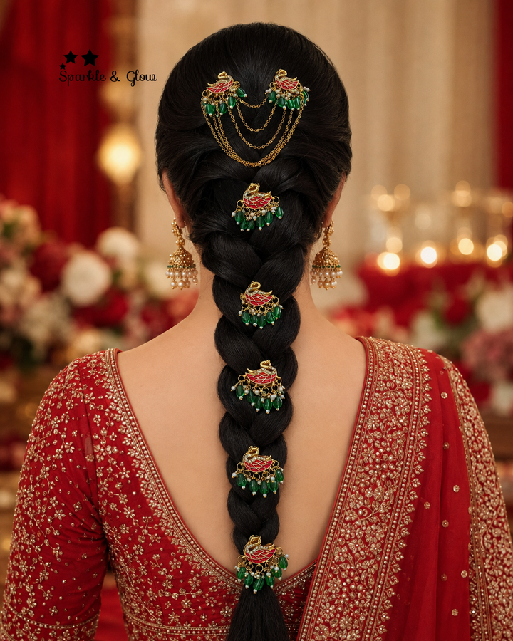 Exquisite Peacock Hair Accessories for Indian Weddings