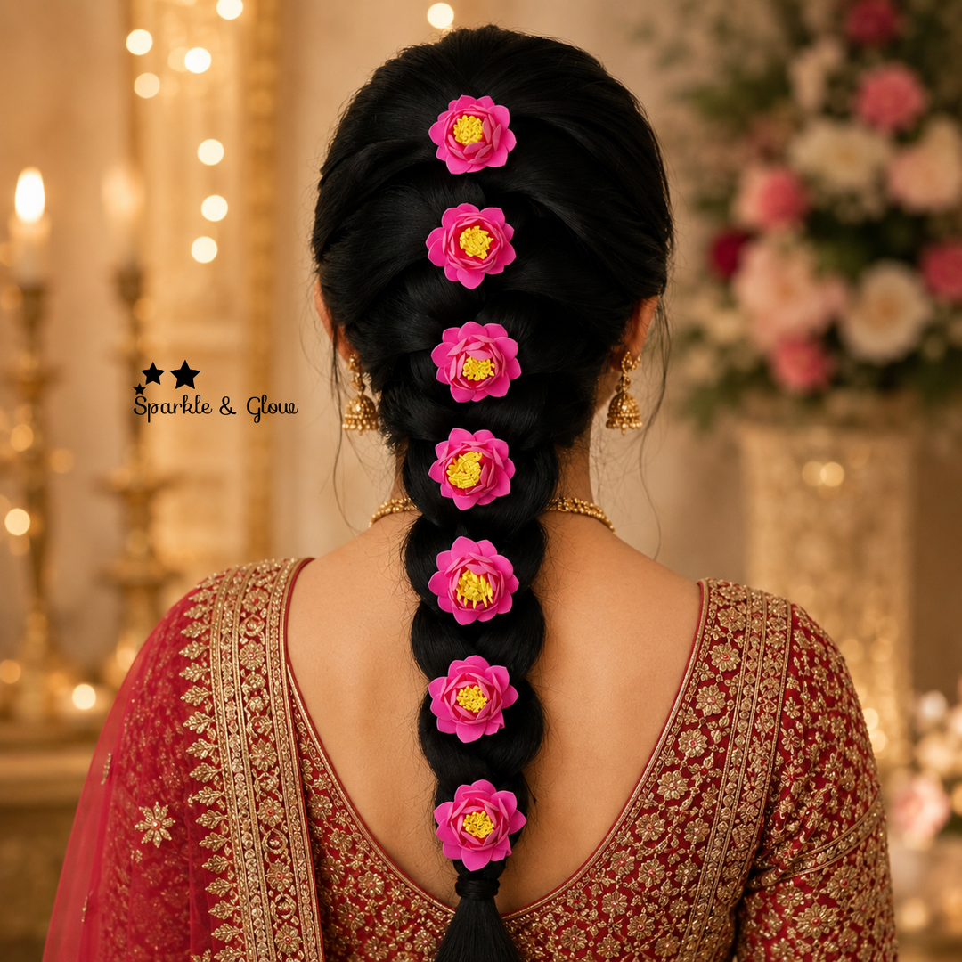 Exquisite Lotus Hair Pins for Elegant Festive Beauty