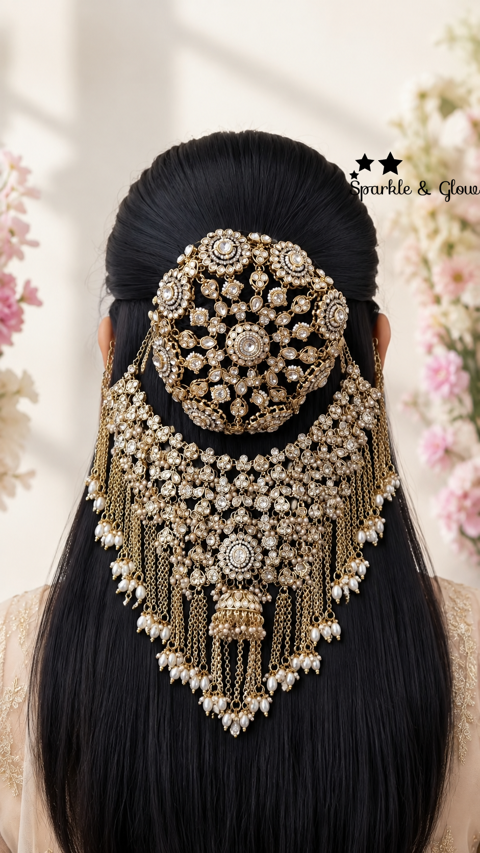 Gold Bridal Hair Accessory Set for Weddings