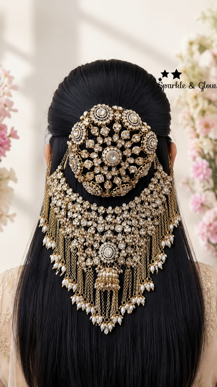 Gold Bridal Hair Accessory Set for Weddings